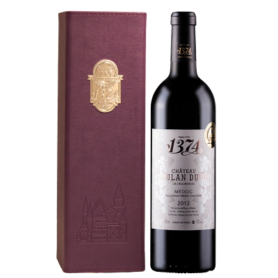 1374乐朗法国原瓶进口12古堡干红葡萄酒 750ml 礼盒装