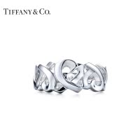 TIFFANY&CO.蒂芙尼 925银毕加索心环情侣戒指
