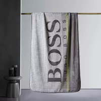 BOSS HUGO BOSS HBMT-015S HUGO BOSS LOGO 格纹毯(灰)单条装.