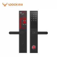 (Loock)鹿客smart智能门锁指纹密码锁 手机蓝牙机械钥匙耀岩黑色蜘蛛侠版右开门