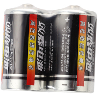 双鹿1号R20 S型碳性电池黑骑士2粒装 缩燃气灶热水器电池 (CWHL)