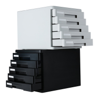 得力（deli）9733 桌面资料整理文件柜 塑料抽屉柜 硬塑文件盒收纳柜