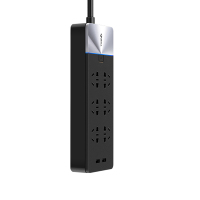 公牛 抗电涌 USB插座 插排 智能排插 插线板 H406U(SM) 3M 六位总控+2个USB接口