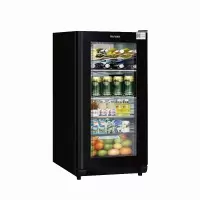 汇希特(Huixite) 办公室时尚黑色冰箱冰吧酒柜冰柜168升6层红酒茶叶展示冷藏柜饮料水果保鲜柜冷冻柜