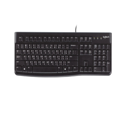 罗技(Logitech)K120 有线键盘 办公键盘 全尺寸 黑色