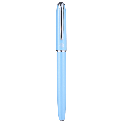 毕加索(pimio)PS-916淡蓝色钢笔财务笔特细0.38mm笔尖男女士成人学生用练字笔马拉加系列