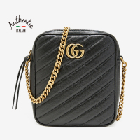 GUCCI/古驰 女士GGMARMONT系列牛皮斜挎包550155黑色