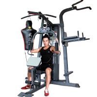 会军 综合训练器三人站家用款 多功能健身器材 健身房力量组合器械 含沙袋 HJ-B251