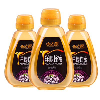 [三瓶装]心之源 洋槐蜂蜜 农家自产洋槐蜂蜜456g*3瓶