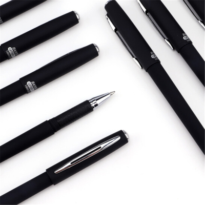 宝克(BAOKE)PC1888 黑色中性笔0.7mm办公签字笔水笔 12支/盒