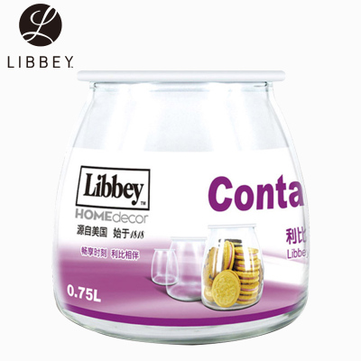 Libbey利比 透明玻璃密封罐密封瓶储物罐奶粉瓶茶叶罐调味罐750ml单支