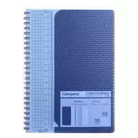 齐心 A5/50张 蓝色 Compera钻石系列 C7109学生文具笔记本子作业本创意线圈办公记事本sj