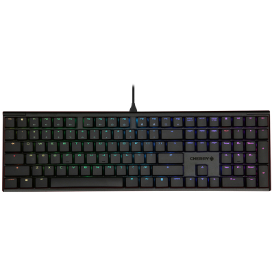 樱桃(CHERRY)机械键盘 G8A-25000LYAEU-2 MX 10.0 RGB 游戏键盘 黑色红轴