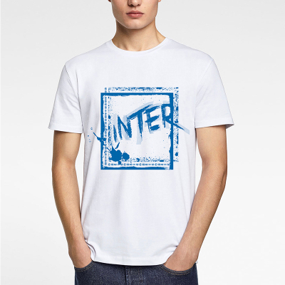 国际米兰俱乐部Inter Milan官方2020夏季男新款T恤简约时尚运动休闲短袖圆领套头衫高档棉氨印花设计感宽松上衣