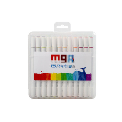 晨光(M&G)文具36色细杆马克笔 学生重点标记记号笔 MGARTS系列儿童涂鸦绘画笔 36支盒ZPMV0703