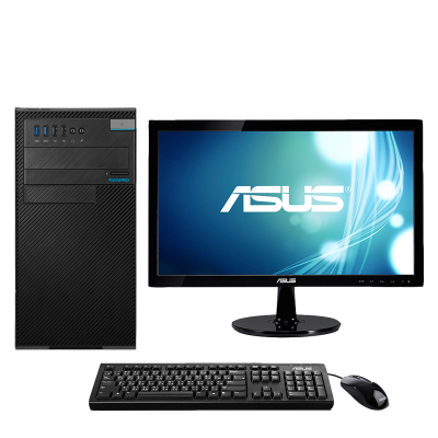 华硕(ASUS)商用台式电脑D520MT 19.5英寸显示器(G4560 4G 256G DOS )