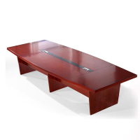 【一鹏】办公会议洽谈桌3米油漆实木职员会议桌会客接待桌
