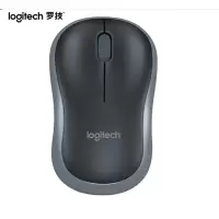 罗技(Logitech)M185(M186) 鼠标 无线鼠标 办公鼠标 对称鼠标 黑色灰边 带无线2.4G接收器