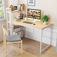 电脑桌笔记本桌子 写字桌带书架简易桌子 书桌+书架 95*50书桌单个装