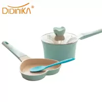 迪迪尼卡(Didinika)宝宝辅食锅婴儿奶锅小锅平底汤锅麦饭石不粘锅煮泡面热牛奶锅