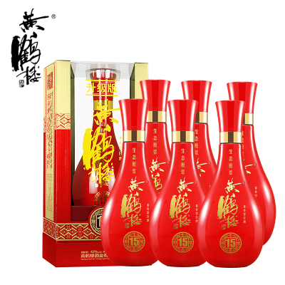 黄鹤楼 生态原浆15 兼香型白酒 42度500ml*6瓶 整箱装