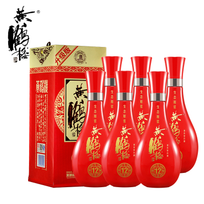 黄鹤楼 生态原浆12 兼香型白酒 42度500ml*6瓶 整箱装