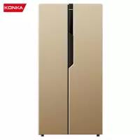 康佳(KONKA)400升 对开门双门冰箱 电脑控温 纤薄机身 节能静音 冷冻冷藏 家用(金)BCD-400EGX5S
