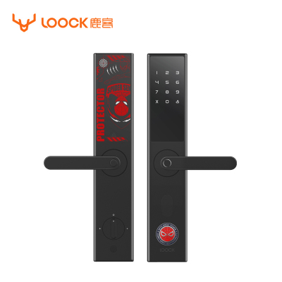 （Loock）鹿客smart智能门锁指纹密码锁 手机蓝牙机械钥匙耀岩黑色蜘蛛侠版左开门