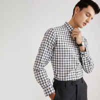 CEO系列纯棉时尚格纹修身男士衬衣男士长袖衬衫