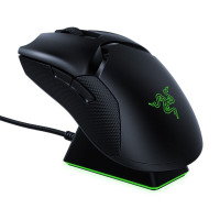 雷蛇 Razer 毒蝰终级版 74克轻量 电竞鼠标 无线鼠标 游戏鼠标 RGB充电底座 20000DPI 黑色