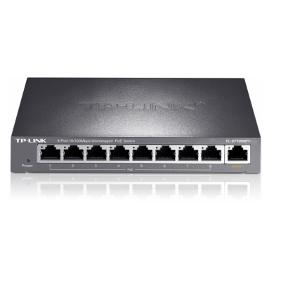 TP-LINK 以太网交换机 TL-SF1009PT 9口百兆(8口POE）