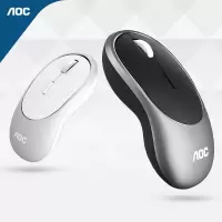 AOC无线鼠标MS720简约超薄智能便携USB笔记本家用办公可爱女生少女心迷你鼠标专用外设静音