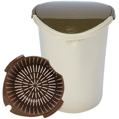 茶花(CHAHUA)垃圾桶茶渣桶排水桶茶水桶精巧型8.8L 1521