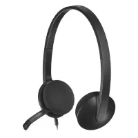罗技(Logitech) H340 USB耳机麦克风有线耳机单个装-(个)头戴式耳机