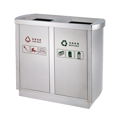 惠洁户外垃圾桶(不锈钢)NL-K028银色