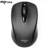 爱国者(aigo)Q34 无线鼠标 办公鼠标 便携鼠标 对称鼠标 小手鼠标 带无线2.4G接收器 黑色