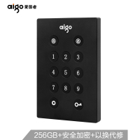 爱国者(aigo)256GB USB 3.0 移动固态硬盘(PSSD) M11 黑色 加密移动硬盘