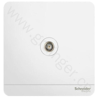 施耐德 Schneider Electric 绎尚系列 单联75Ω电视插座 (直通贯穿连接型), 镜瓷白