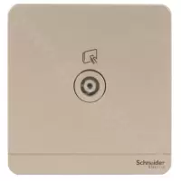 施耐德 Schneider Electric 绎尚系列 单联75Ω电视插座 (直通贯穿连接型), 薄暮金