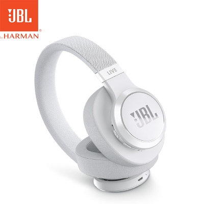 JBL LIVE 500BT 智能语音AI无线蓝牙耳机/耳麦 头戴式+运动耳机 有线耳机通话游戏耳机 白色