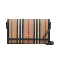 BURBERRY/博柏利 女士标志性条纹环保帆布钱夹 单肩包 8026004