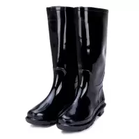星工(XINGGONG)雨鞋 男式黑色高筒雨靴 户外防水防滑水鞋胶鞋