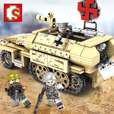 森宝积木拼装玩具益智男孩成人高难度智力开发军事系列101321