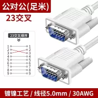 saikang rs232串口线 白色线材(普通导体)公对公 交叉 屏蔽 1.5米10根/组(单位:组)