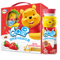 伊利 QQ星营养果汁酸奶饮品草莓味200ML*16