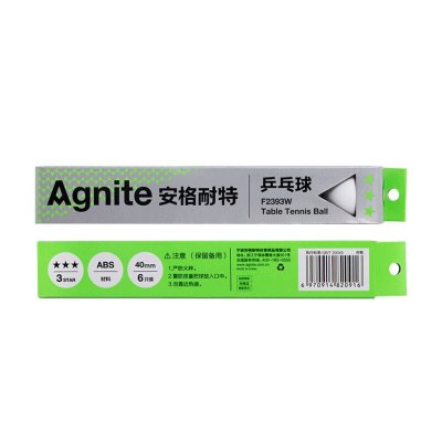 安格耐特(Agnite) F2393 W乒乓球 (6个/盒) （单位：件）
