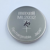 企购优品 ML2032 3V可充电纽扣电池 日本原产可充电电池 银色 裸电池款