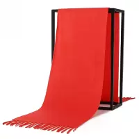 大红色围巾 双面绒红围巾165*30cm