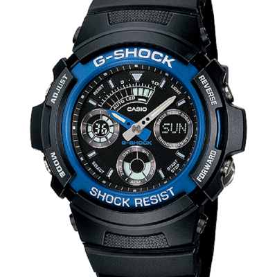 AW591-2A卡西欧G-SHOCK系列男表运动黑色树脂手表