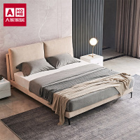 A家家具布艺床现代软靠双人床1.5米1.8米可拆洗软包床DA0178 1.5米架子床